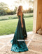 Gorgeous A-Line Slit Backless V-neck Prom Dresses, FC1984