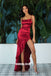 Spaghetti Straps High-Low Mermaid Sexy Prom Dresses, FC2192