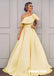 Elegant One Shoulder Satin A-line Gorgeous Prom Dresses, FC2349