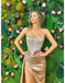 Stunning Mermaid Spagetth Staps Sexy Slit Lace Prom Dresses, FC5791