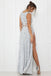 Sexy V-neck High Slits Sparkle Sequin Sleeveless Long Prom Dresses, FC6209