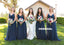 Long Tulle A-Line Bridesmaid Dresses, V-Neck Backless Bridesmaid Dresses, KX919