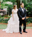Vintage Lace A-Line Wedding Dresses, Cheap V-Back Organza Wedding Dresses, KX966