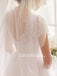 Vintage Lace A-Line Wedding Dresses, Cheap V-Back Organza Wedding Dresses, KX966