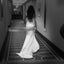 Hot Sale Deep V-Neck Backless Elastic Satin Slit Mermaid Sleeveless Wedding Dresses, FC1334