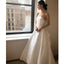 Special Tulle A-Line Sleeveless Satin Floor-Length Charming Beaded Wedding Dresses, FC1585