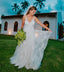 Charming Lace A-Line Beach V-Neck Sexy Backless Gorgeous Sleeveless Wedding Dress, FC1629