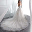 Elegant Sweet Heart A-Line Tulle Backless Applique Lace Long Wedding Dresses, FC1635