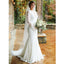 Charming Lace Long Sleeve V-Neck Mermaid Long Wedding Dresses, FC1656