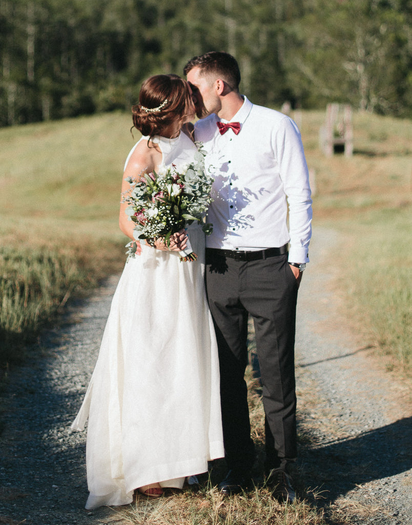 Charming Two Pieces Organza Sleeveless A-Line Wedding Dresses, FC1665