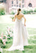 Cap Sleeve A-line Tulle Open-back Sexy Slit Applique Wedding Dresses, FC1904