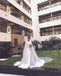 Elegant A-line Long Sleeve Simple Wedding Dresses, FC2027