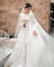 Elegant A-line Long Sleeve Simple Wedding Dresses, FC2027