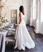 Charming Two Pieces A-Line Sleeveless Slit Inexpensive Wedding Dresses, FC2584