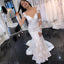 Long Mermaid Lace Wedding Dress, Long Sleeve Applique Wedding Dress, LB0748