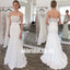 Lace Top Mermaid Sweet Heart Wedding Dress, Vintage Sexy Backless Wedding Dress, LB0752