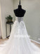 Charming Spaghetti Straps Tulle Wedding Dresses, A-Line Backless Applique Wedding Dresses, KX1087