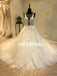 Cheap A-Line Tulle Wedding Dresses, Applique Round Neckline Wedding Dresses, KX1091