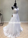 Long Tulle Cheap Applique Wedding Dresses, A-Line Lace Wedding Dresses, KX1092