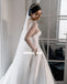 Stunning Satin A-line Long Sleeves Wedding Dresses, FC5030