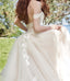 Off Shoulder A-line Tulle Backless Wedding Dresses, FC5202